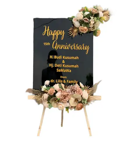 Papan Bunga Akrilik Tanah Datar